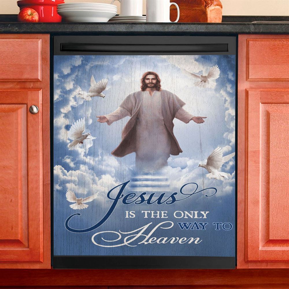 Jesus Is The Only Way To Heaven Dishwasher Cover, The Hand Of Jesus Dishwasher Stickers, Jesus Christ Kitchen Decor