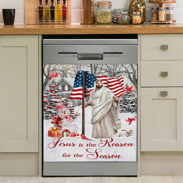 Jesus Is The Reason For The Season Dishwasher Cover, Jesus Christ Dishwasher Stickers, Christian Kitchen Decor