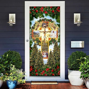 Jesus Is The Reason For The Season Door Cover Block Of Gear, Christian Door Decor, Door Christian Church, Christian Door Plaques