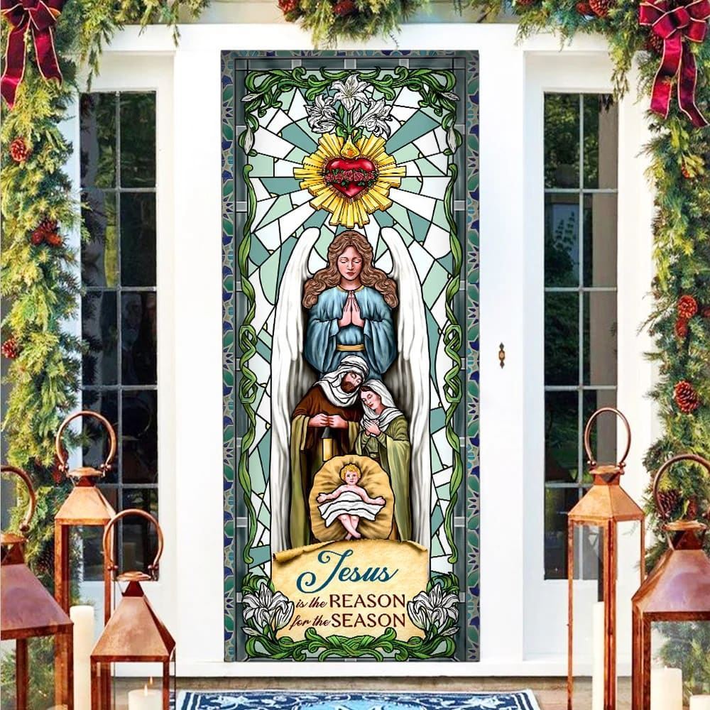 Jesus Is The Reason For The Season Door Cover,, Christian Door Decor, Door Christian Church, Christian Door Plaques