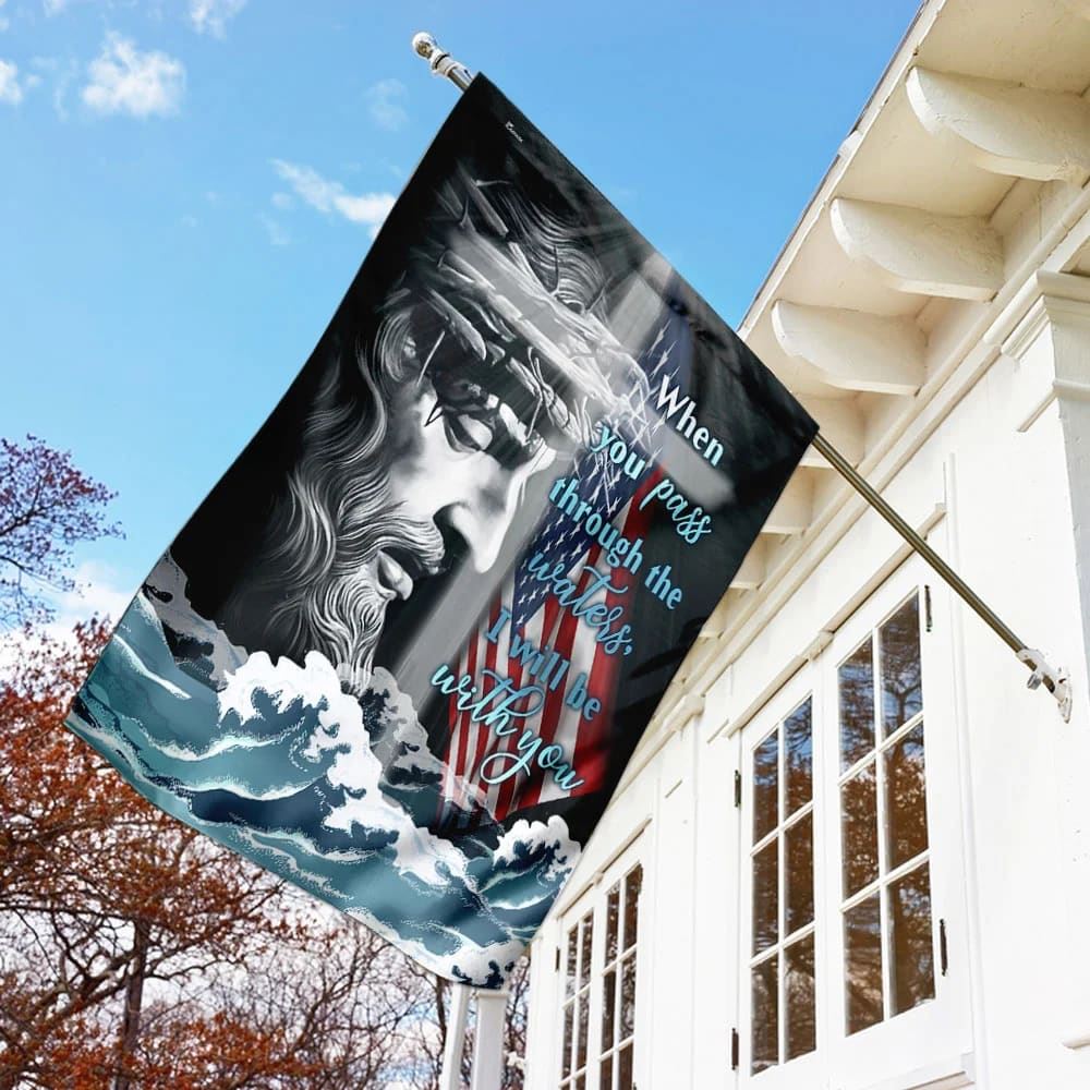 Jesus Is With You House Flag, Christian Flag, Christian Flag, Scripture Flag, Garden Banner