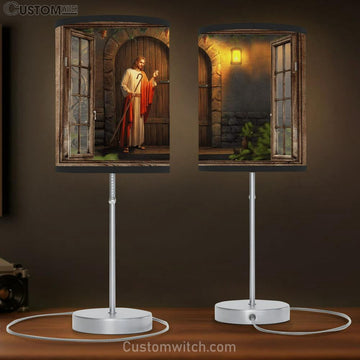 Jesus Knocks On The Door Table Lamp