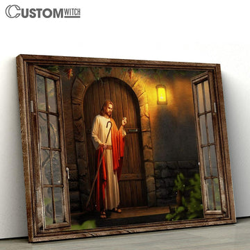Jesus Knocks On The Door Canvas Poster