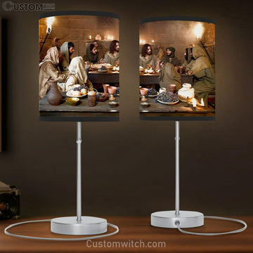Jesus Last Supper Table Lamp Prints - Christian Lamp Gift - Christian Home Decor