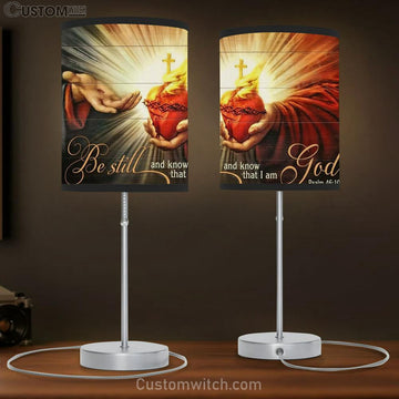 Jesus Light, Jesus Heart, Be Still And Know That I Am God Table Lamp