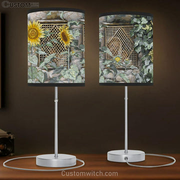 Jesus Looking Through A Lattice Table Lamp Art - Christian Lamp Gift Decor - Jesus Christ Table Lamp