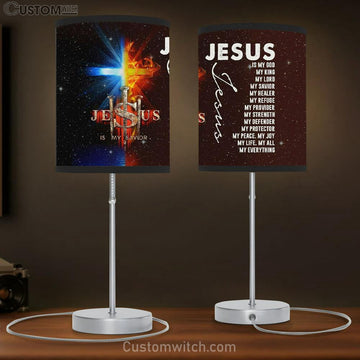 Jesus My Lord My God My King My Everything Table Lamp Gift - Christian Bedroom Decor