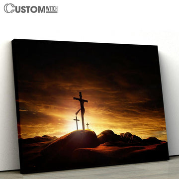 Jesus On The Cross Canvas Pictures - Faith Art - Christian Canvas Wall Art Decor