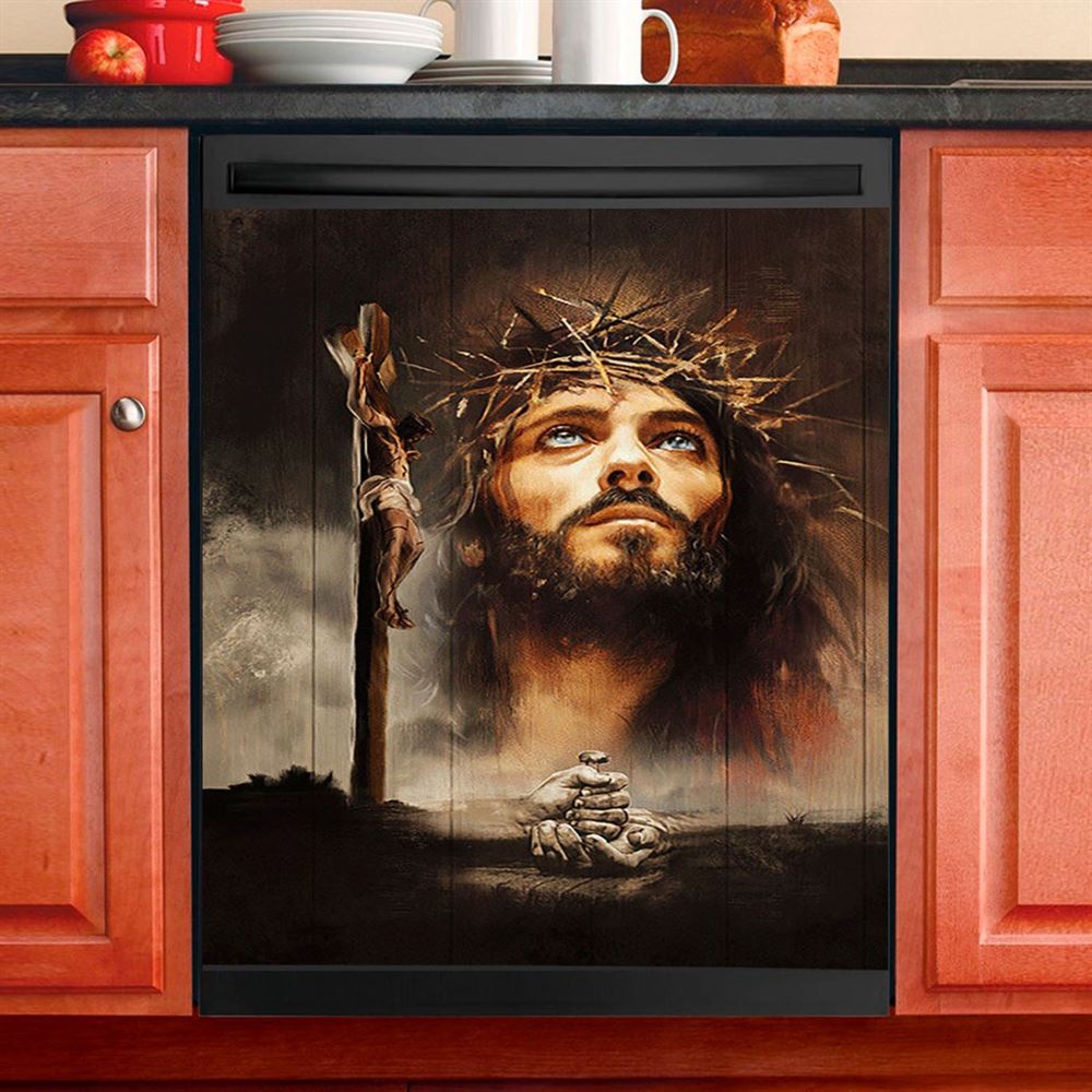 Jesus On The Cross With Crown Of Thorns Dishwasher Cover