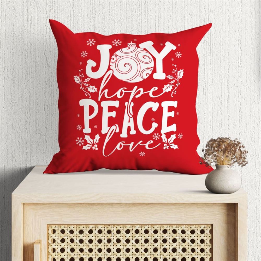 Jesus Pillow, Christian, Christmas Pillow, Joy hope peace love Pillow, Christmas Throw Pillow, Inspirational Gifts