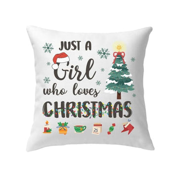 Jesus Pillow, Christian, Christmas Pillow, Just a girl who loves Christmas 1 Pillow, Christmas Throw Pillow, Inspirational Gifts