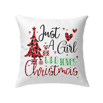 Jesus Pillow, Christian, Christmas Pillow, Just a girl who loves Christmas Pillow, Christmas Throw Pillow, Inspirational Gifts