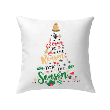 Jesus Pillow, Christian, Christmas Symbols Pillow, Jesus is the reason for the season Pillow, Christmas Throw Pillow, Inspirational Gifts