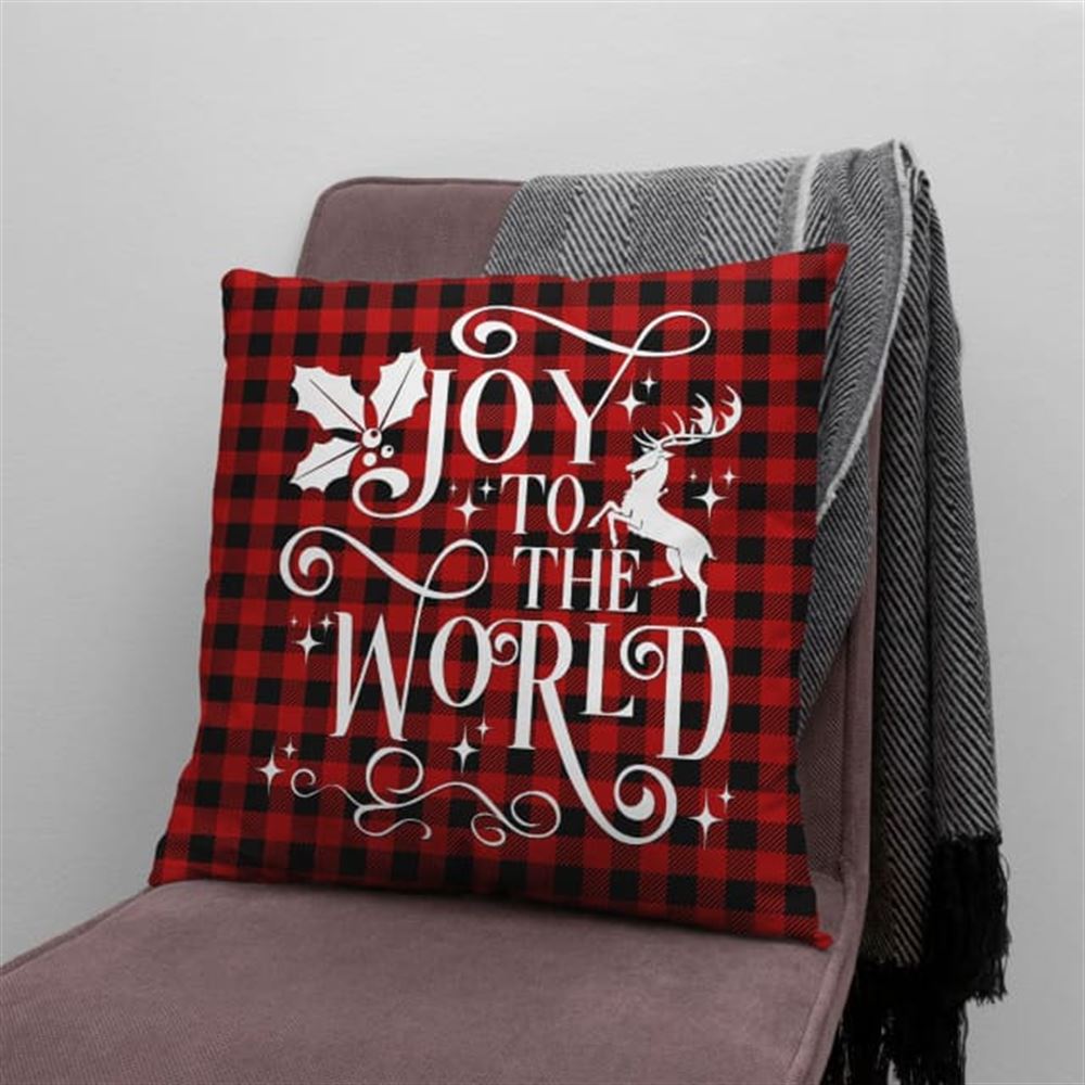 Jesus Pillow, Christmas Pillow, Joy To The World Pillow, Christmas Throw Pillow, Inspirational Gifts