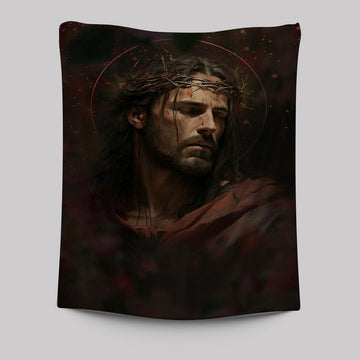Jesus Portrait Tapestry Pictures - Christian Wall Art - Jesus Tapestry Art
