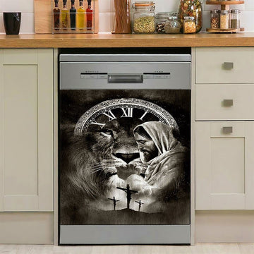 Jesus Pray Dishwasher Cover, Christian Dishwasher Wrap, Jesus Kitchen Decoration