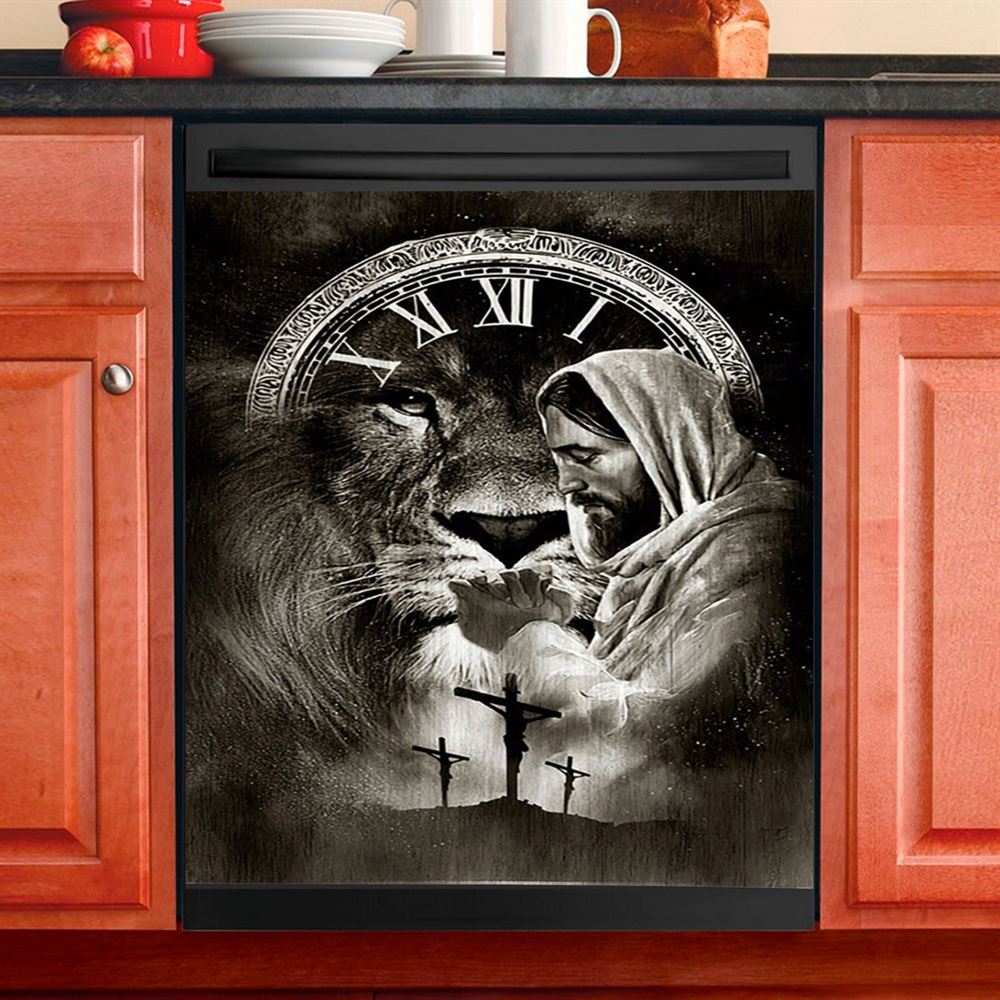 Jesus Pray Dishwasher Cover, Christian Dishwasher Wrap, Jesus Kitchen Decoration