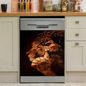 Jesus Pray The Peace Of God Dishwasher Cover, Jesus Christ Dishwasher Wrap, Christian Kitchen Decoration