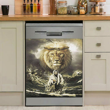 Jesus Reaching Hand I Have Loved You With An Everlasting Love Dishwasher Cover, Christian Dishwasher Wrap, Religious Kitchen Decoration