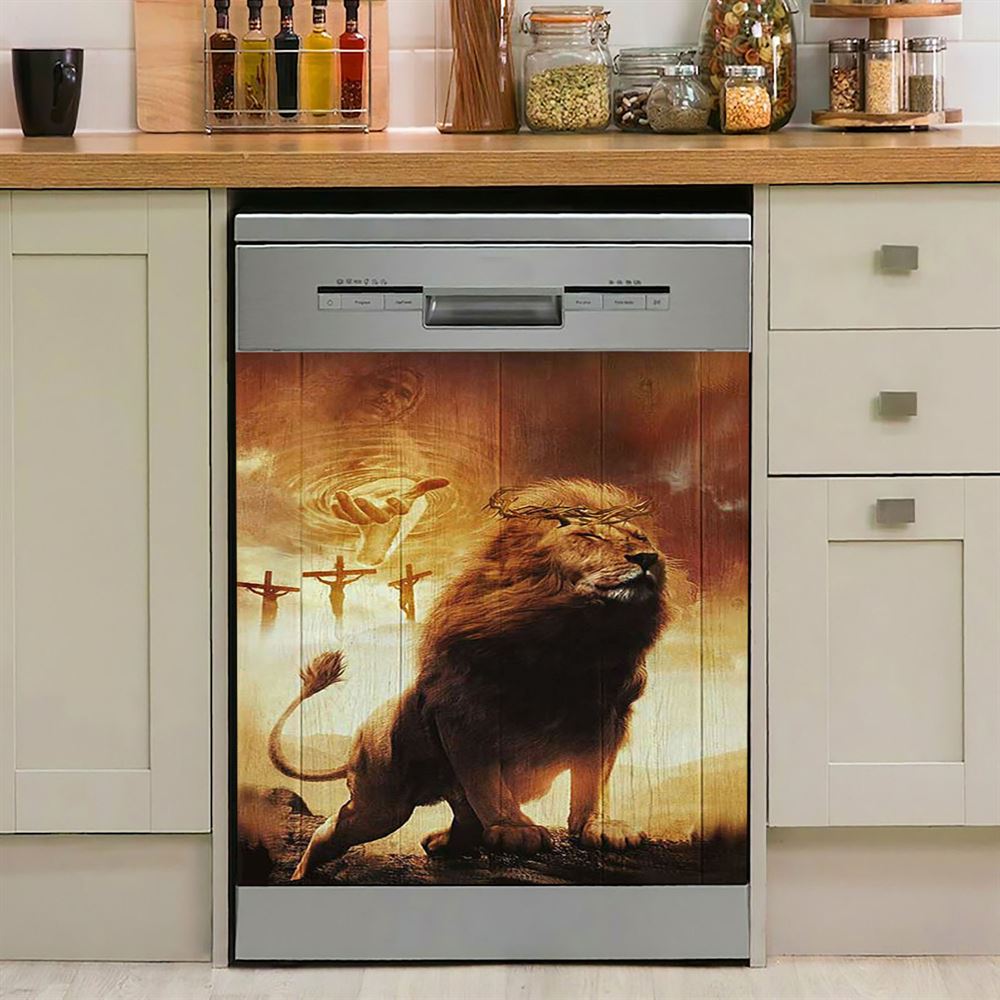Jesus&#39;S Hand Dachshund Dog Dishwasher Cover, Christian Dishwasher Wrap, Gift For Dog Lover