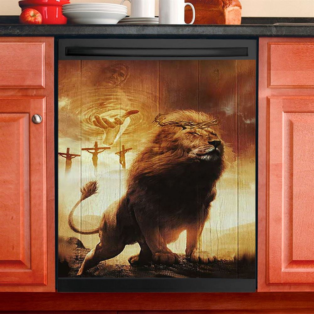 Jesus&#39;S Hand Dachshund Dog Dishwasher Cover, Christian Dishwasher Wrap, Gift For Dog Lover