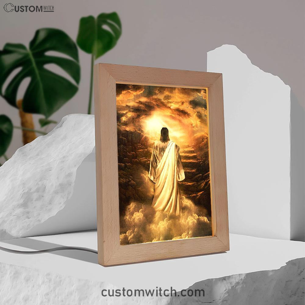 Jesus Stairway To Heaven Art Frame Lamp - Jesus Portrait Frame Lamp Prints - Christian Art
