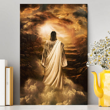Jesus Stairway To Heaven Wall Art Canvas - Jesus Portrait Canvas Prints - Christian Wall Art