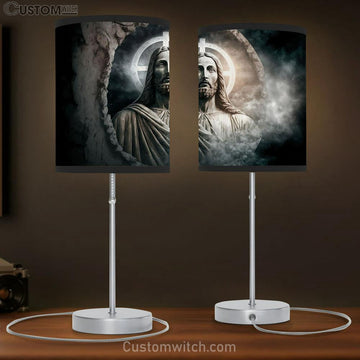 Jesus Stone Historical Religious Event Table Lamp Pictures - Faith Art - Christian Table Lamp Gift Decor