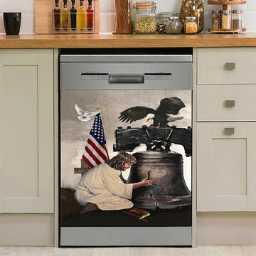 Jesus Stretched Out His Hand Dishwasher Cover, God Of Wonders Dishwasher Wrap, Christian Kitchen Decoration