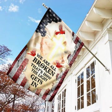 Jesus That's How The Light Gets In American House Flag, Christian Flag, Christian Flag, Scripture Flag, Garden Banner