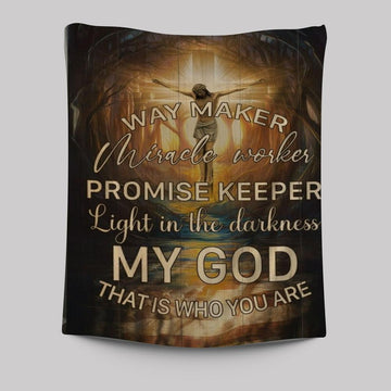 Jesus The Cross Of Light Light In The Darkness Tapestry