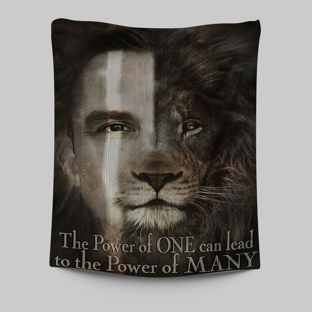 Jesus The Lion Of Judah Tapestry - The Perfect Combination Tapestry Art - Christian Art - Bible Verse Wall Art - Religious Home Decor