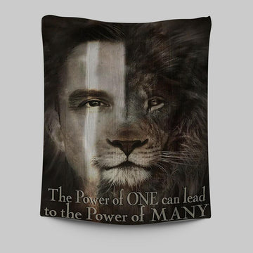 Jesus The Lion Of Judah Tapestry - The Perfect Combination Tapestry Art - Christian Art - Bible Verse Wall Art - Religious Home Decor