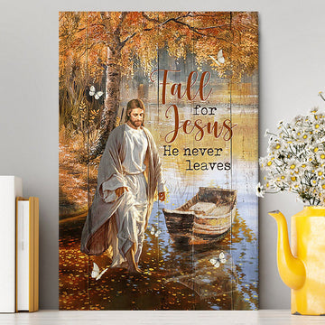 Jesus Walking On The Water Beautiful Lake Wall Art Canvas - Jesus Portrait Canvas Prints - Christian Wall Art