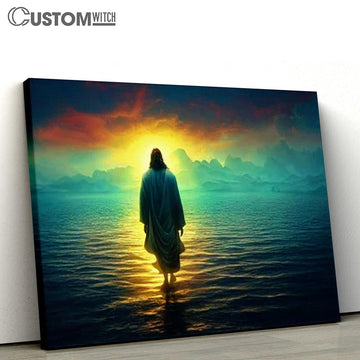 Jesus Walking On Water Canvas Wall Art - Jesus Christ Picture - Christian Home Decor