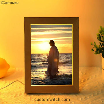 Jesus Walking On Water Frame Lamp Art - Jesus Decor - Christian Art