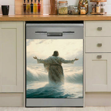 Jesus Walking Out Of Tomb Dishwasher Cover, Jesus Dishwasher Wrap, Jesus Kitchen Decoration