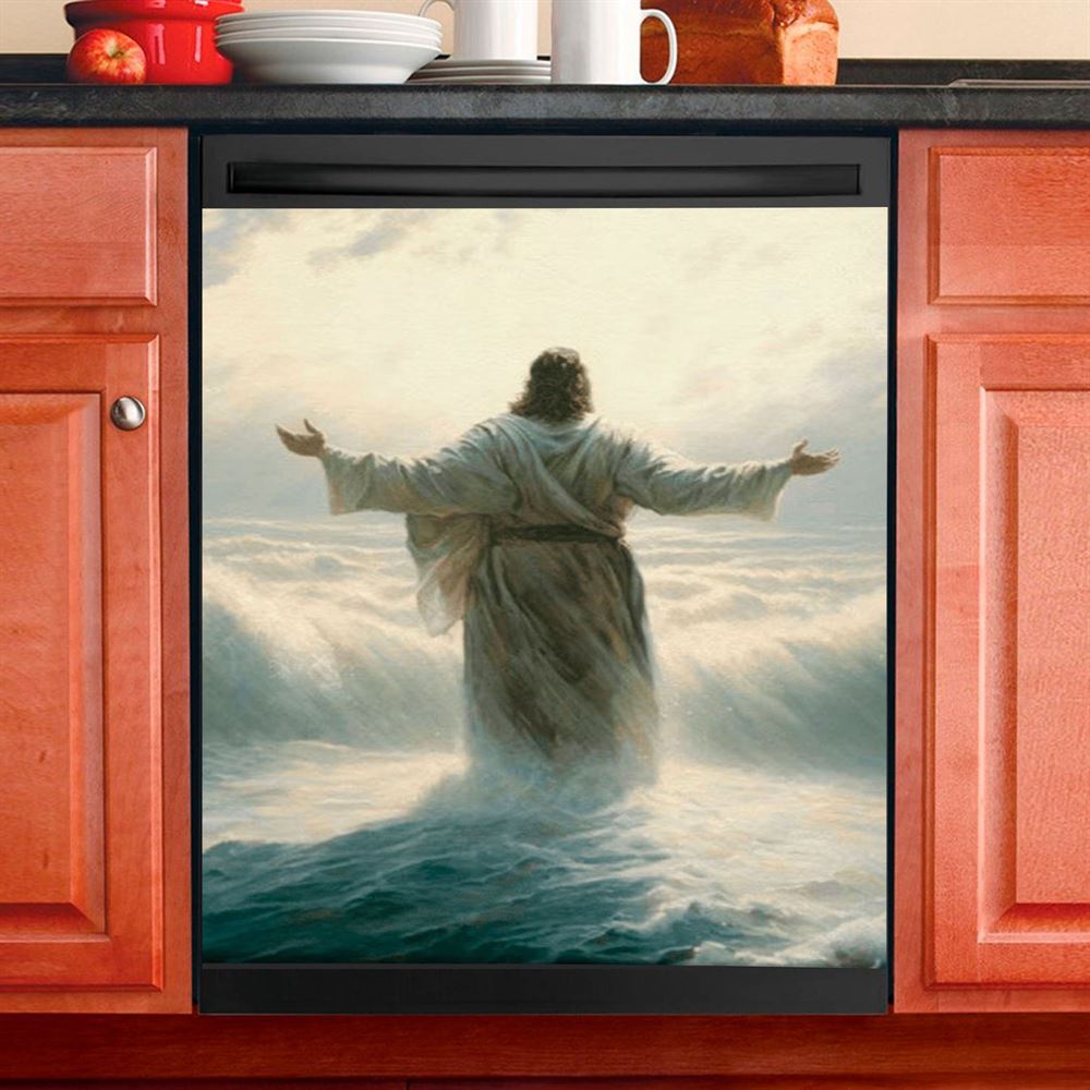 Jesus Walking Out Of Tomb Dishwasher Cover, Jesus Dishwasher Wrap, Jesus Kitchen Decoration