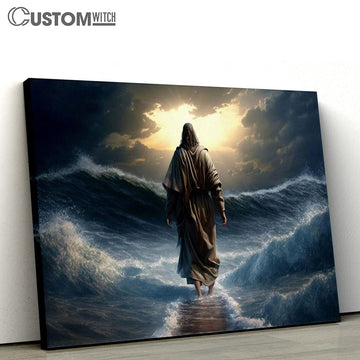 Jesus Walking Water 1 Canvas Pictures - Faith Art - Christian Canvas Wall Art Decor