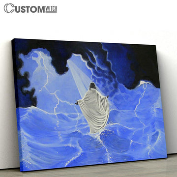 Jesus Walks On Water Canvas Pictures - Faith Art - Christian Canvas Wall Art Decor