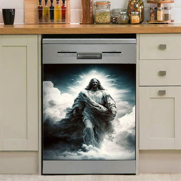Jesus Walks On Water Dishwasher Cover, Christian Dishwasher Wrap, Jesus Kitchen Decoration