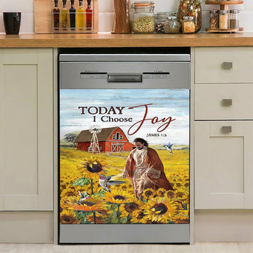 Jesus Walks On Water Dishwasher Cover, Jesus Portrait Dishwasher Wrap, Christian Kitchen Decoration