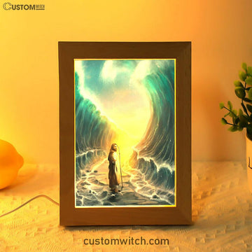Jesus Walks On Water Frame Lamp - God Will Make A Way For You Frame Lamp Prints - Jesus Christ Frame Lamp Art - Christian Decor