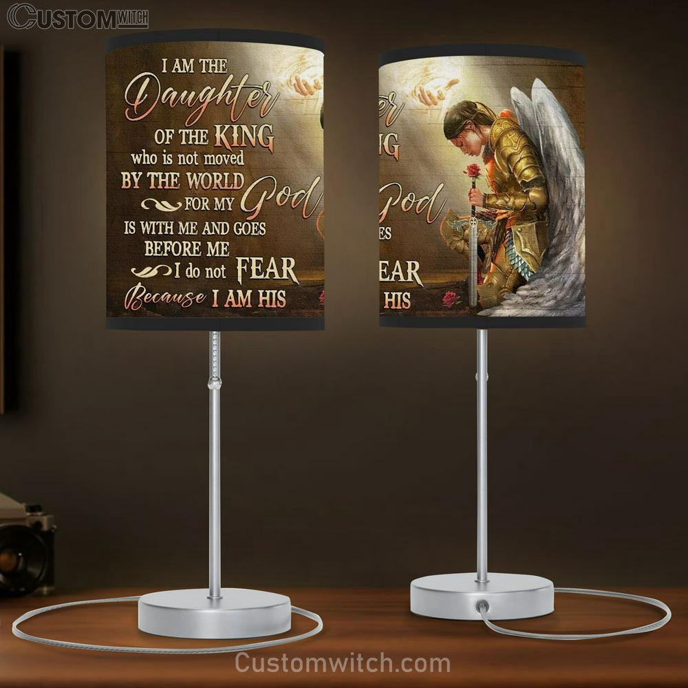 Jesus Woman Warrior Angel Wings I Am The Daughter Of The King Table Lamp
