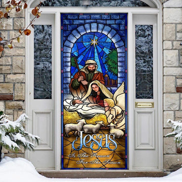 Jesus is the Reason for the Season Nativity Door Cover, Christian Door Decor, Door Christian Church, Christian Door Plaques