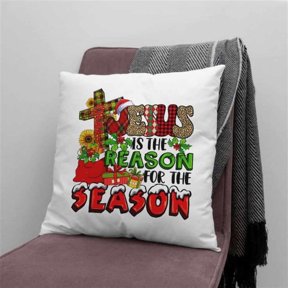 Jesus pillow, Christmas pillow, Christmas decor Jesus is the reason for the season Pillow, Christmas Throw Pillow, Inspirational Gifts