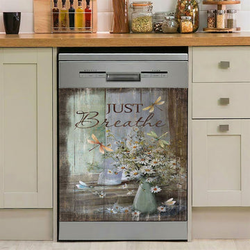 Just Breathe Dishwasher Cover, Bible Verse Dishwasher Wrap, Christian Kitchen Decoration