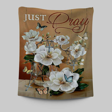 Just Breathe Wall Art Tapestry - Bible Verse Tapestry Art - Christian Wall Art Home Decor