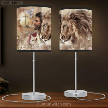King Of Kings Jesus Dove Cross Table Lamp