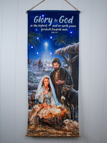 A Savior is Born LED Banner